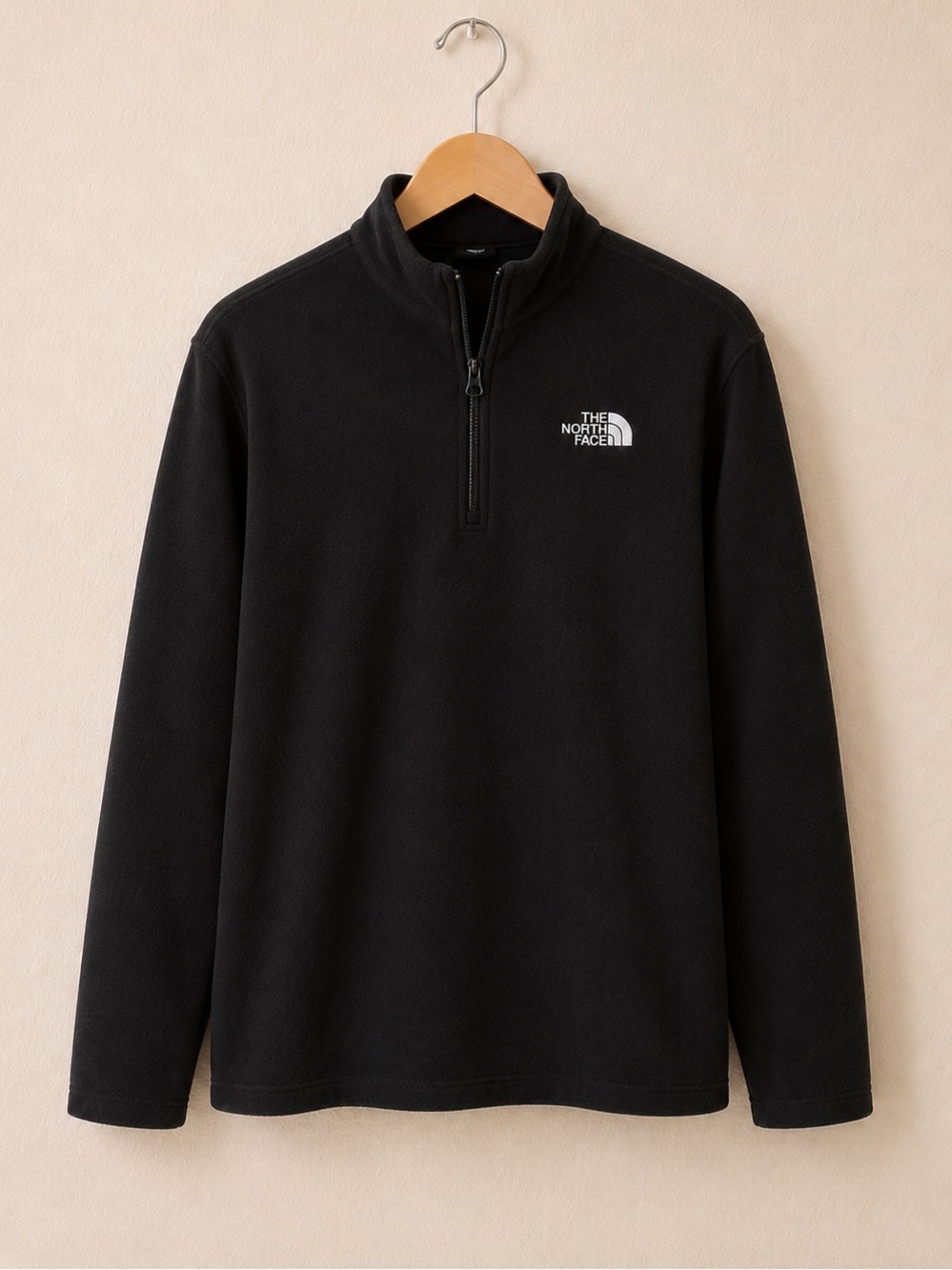 The North Face Men’s Black Lightweight 1/4 Zip Polar Fleece Jacket Sz XL